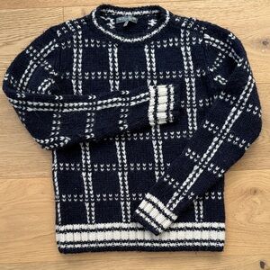 Bonpoint boys size 12 wool sweater warm designer pullover chic